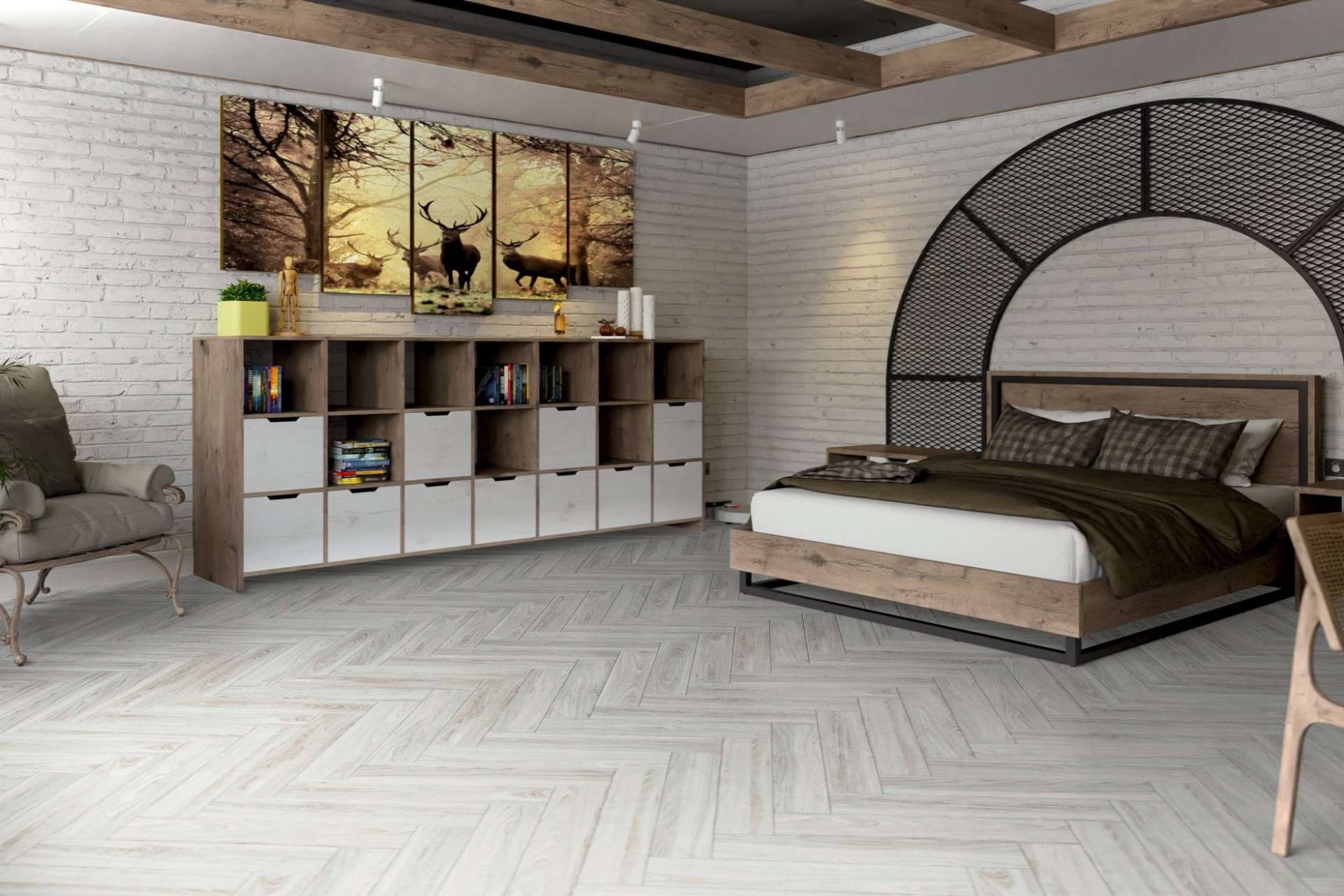 Инженерный паркет «Damy Floor» Ванильный (укладка елочкой) — купить в Воронеже