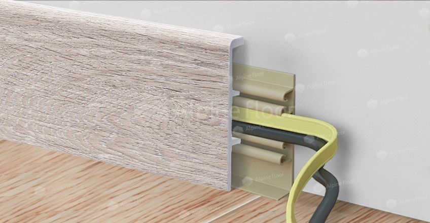 Напольный плинтус Rico Concept 80 Дуб Латте (2200*20*80 мм) — купить в Воронеже