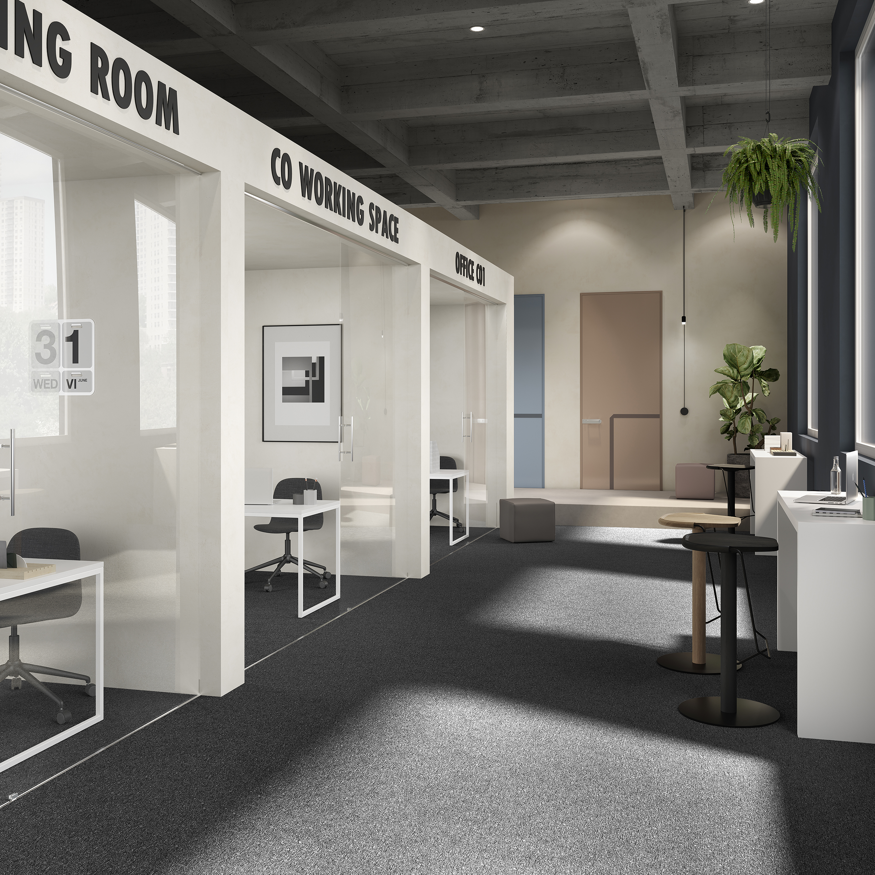 Ковровая плитка Medusa Tile 99 (500*500*5 мм) — купить в Воронеже