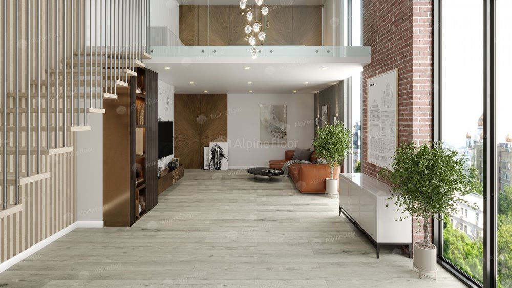 SPC Ламинат "Alpine Floor" Дуб серебряный (1220*183*8 мм) — купить в Воронеже