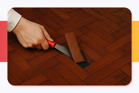 Демонтаж деревянного пола