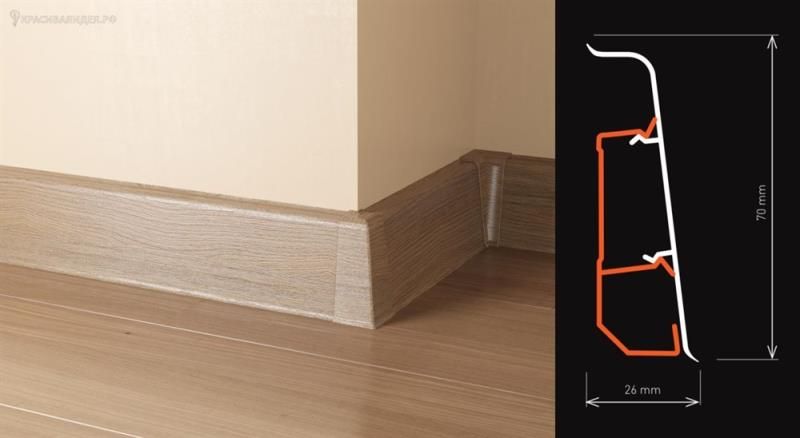 Плинтус "Arbiton" Indo Дуб Бурбон (2500*26*70 мм) — купить в Воронеже