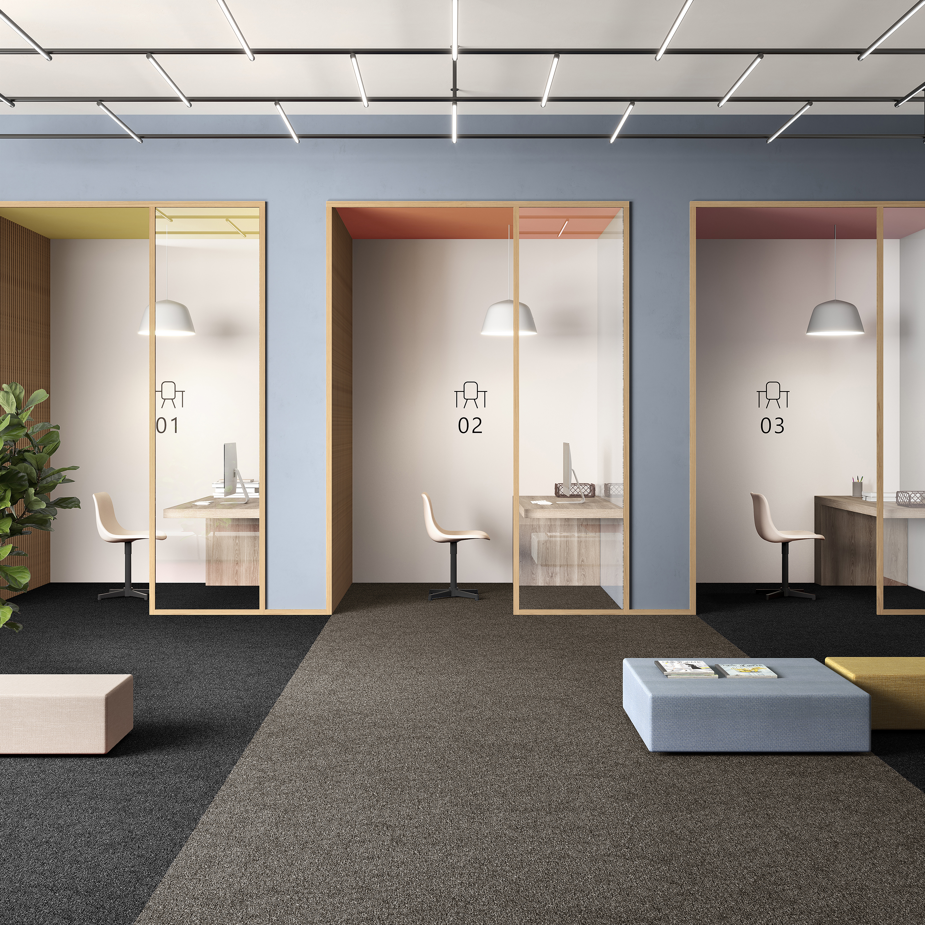 Ковровая плитка Medusa Tile 43 (500*500*5 мм) — купить в Воронеже