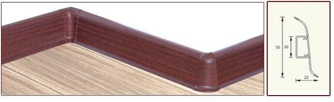 Плинтус "Идеал" пластиковый Комфорт Дуб Арктик (2500*22*55 мм) — купить в Воронеже